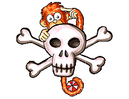 PiratenTaten Affe als animiertes Gif